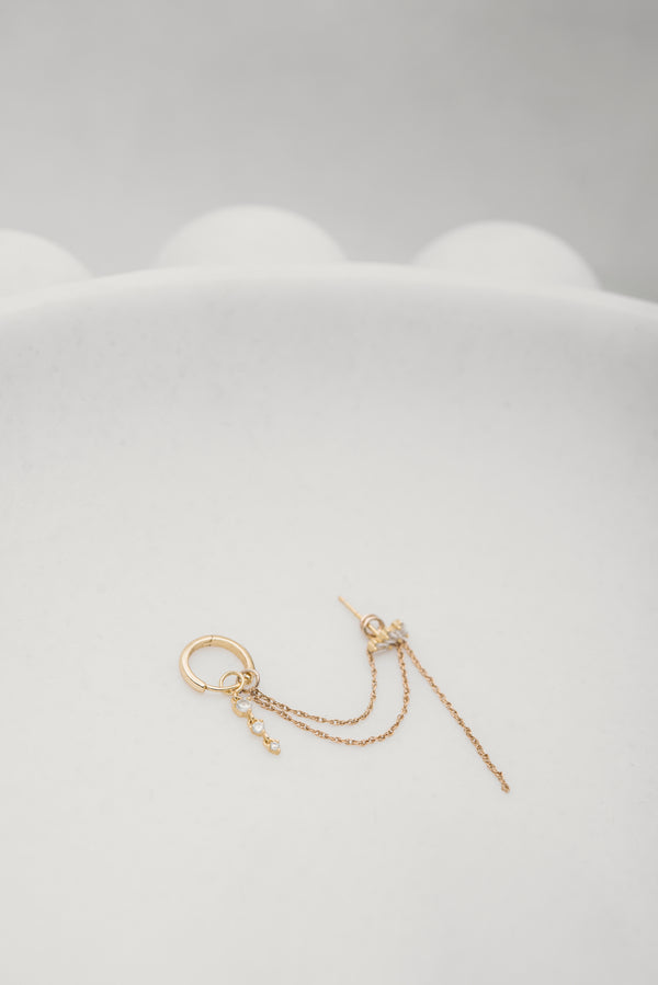 Luna Duo Crystal Earrings