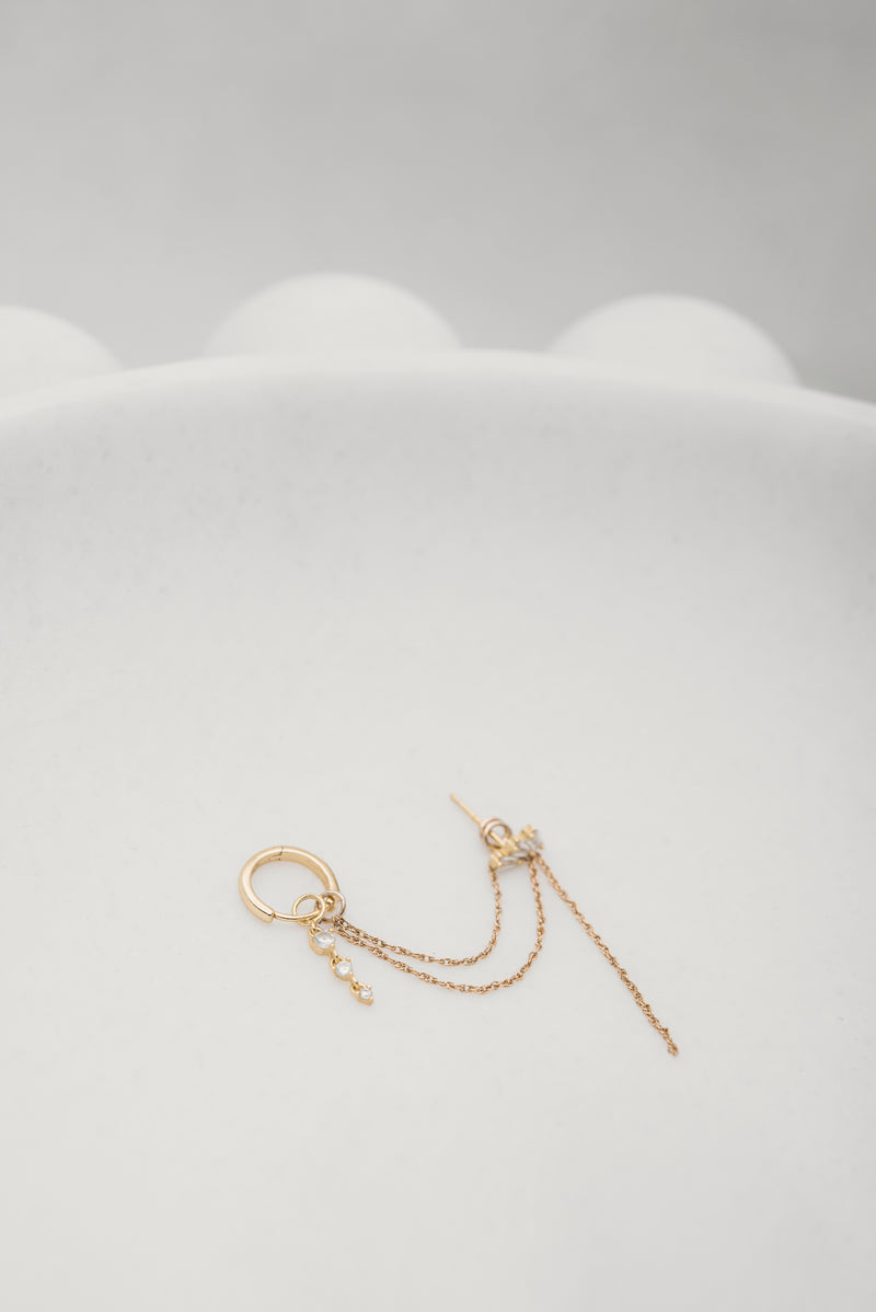 Luna Duo Crystal Earrings