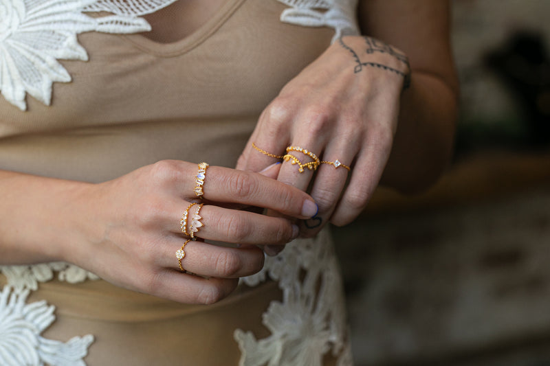 Stacker Chain Ring in Gold