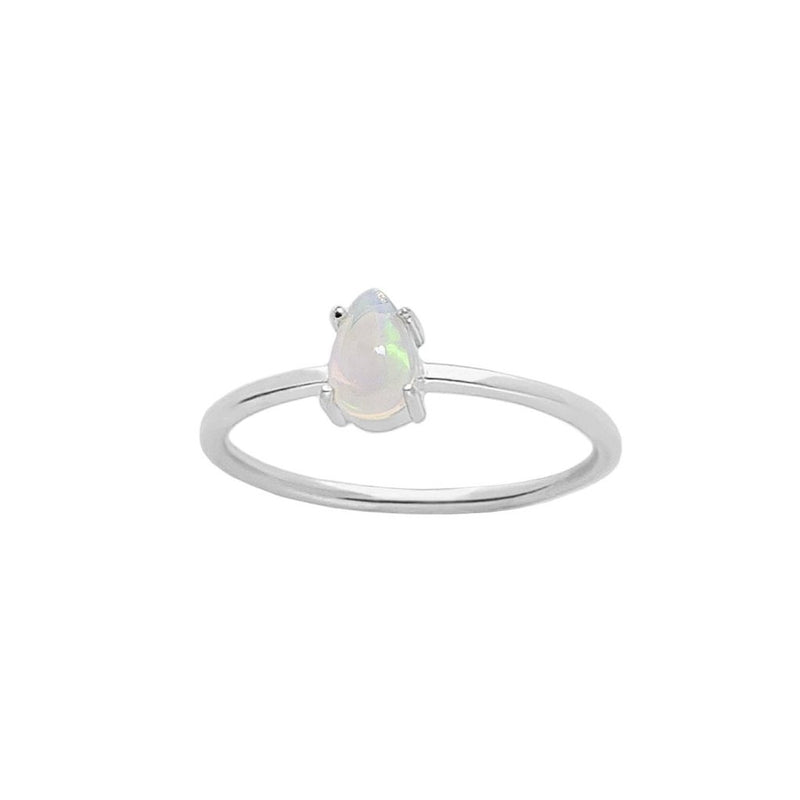 Sky Claw Opal Ring in Silver