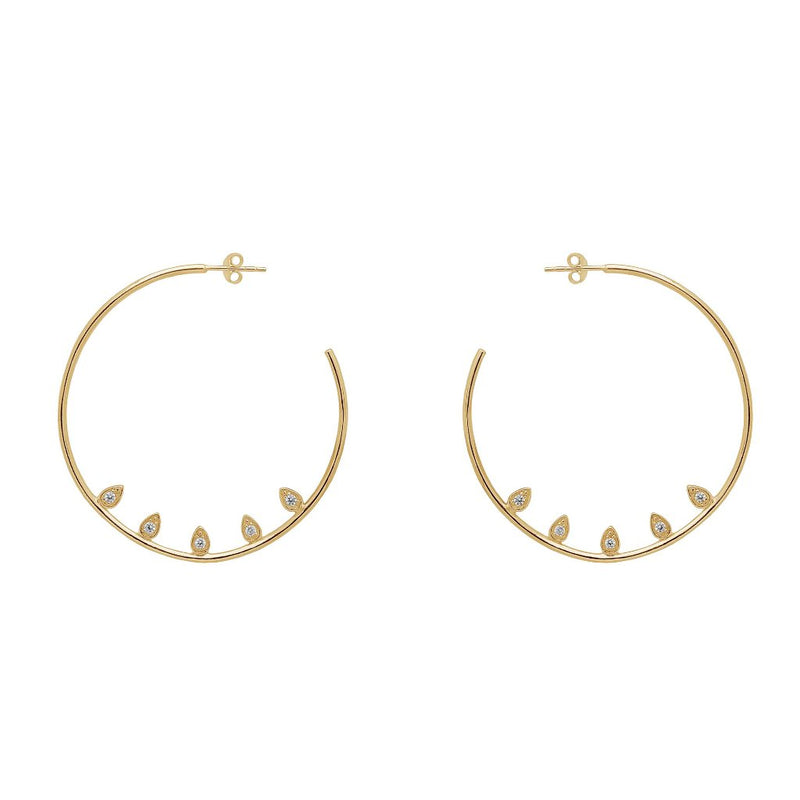 Valentina Hoop Earrings in Gold
